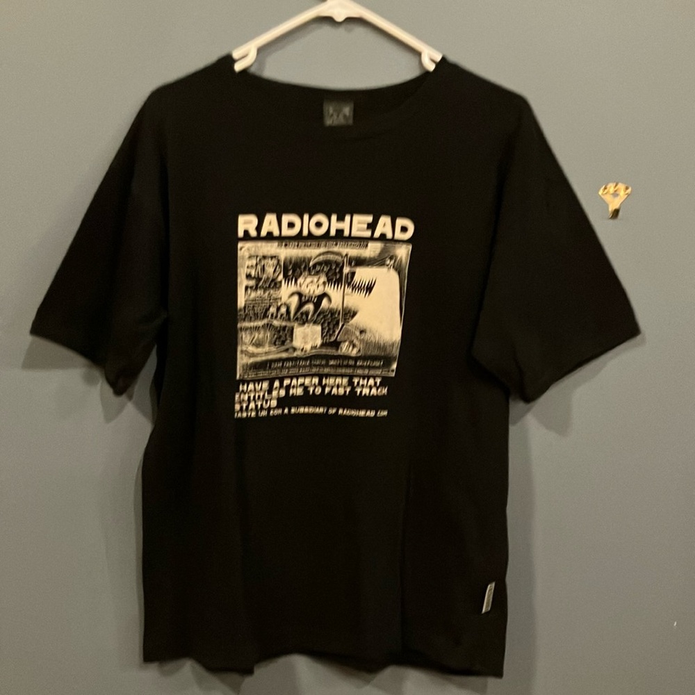 Radiohead Black Graphic T-Shirt authentic W.A.S.T.E. Label